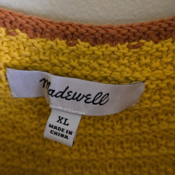 Madewell NWT Colorblock Crocheted Ruffled Strap Sweater Tank Size XL - Picture 7 of 10